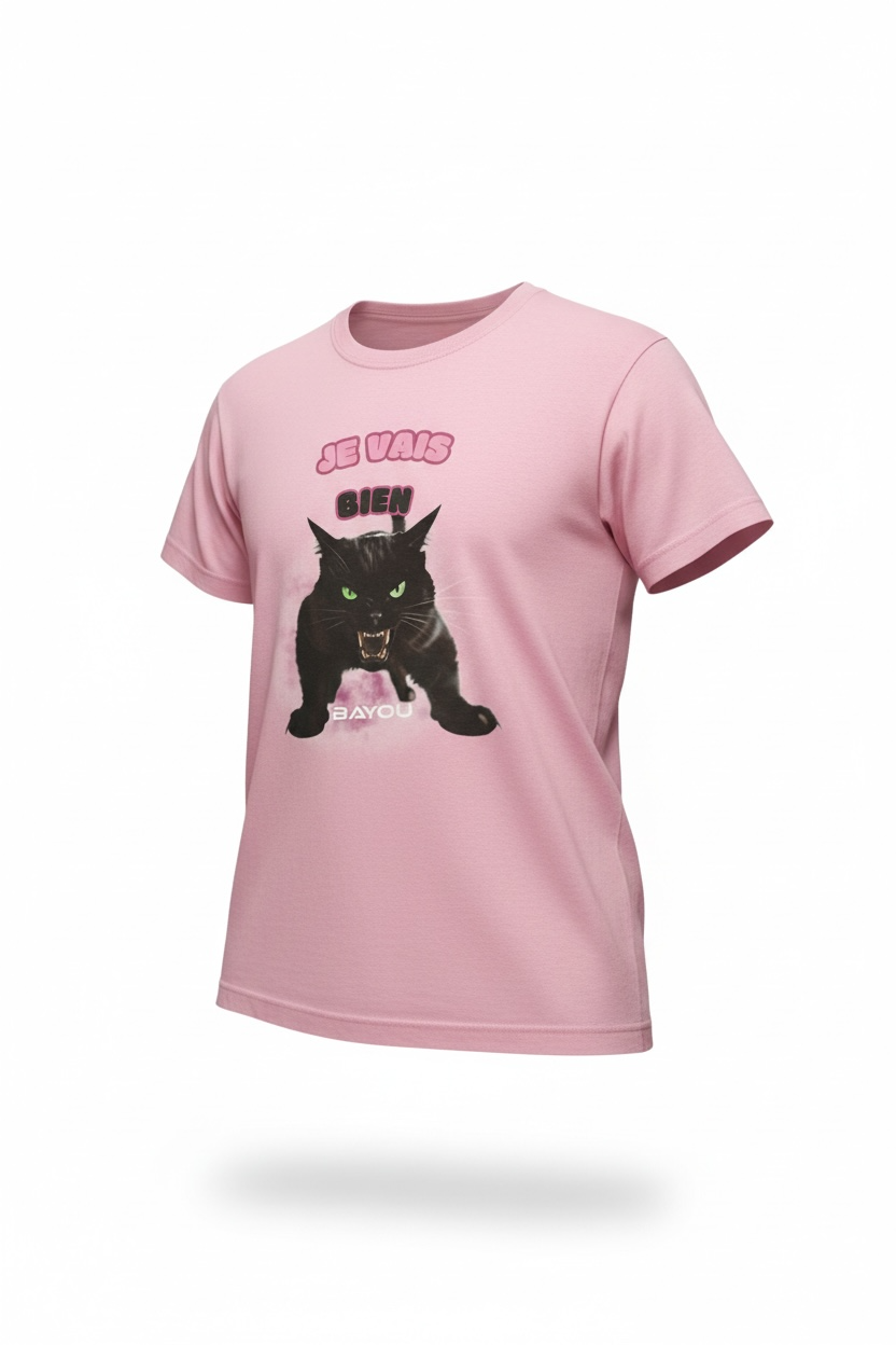 T-Shirt chat -Je vais bien