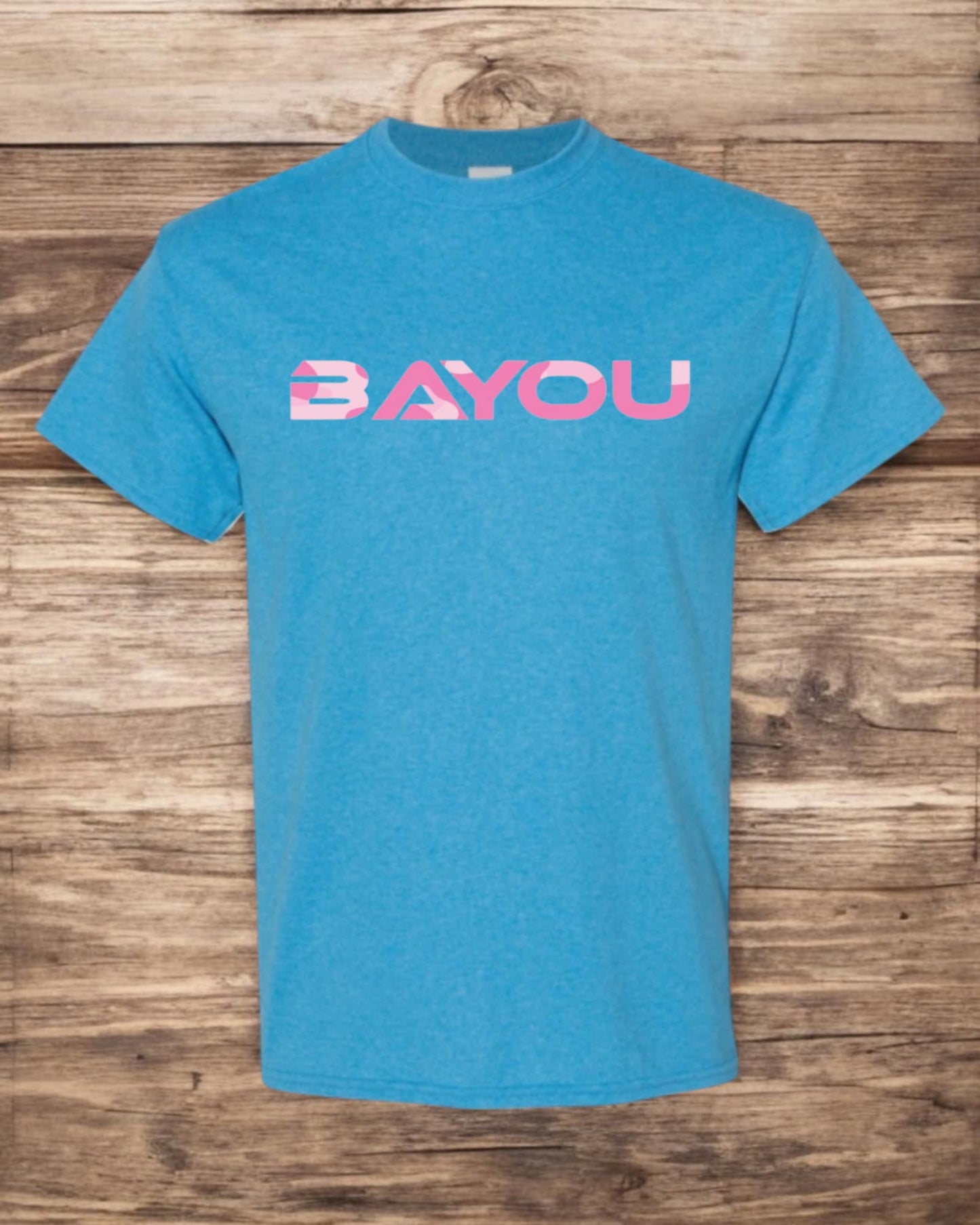 t shirt  Bayou (logo armé rose)