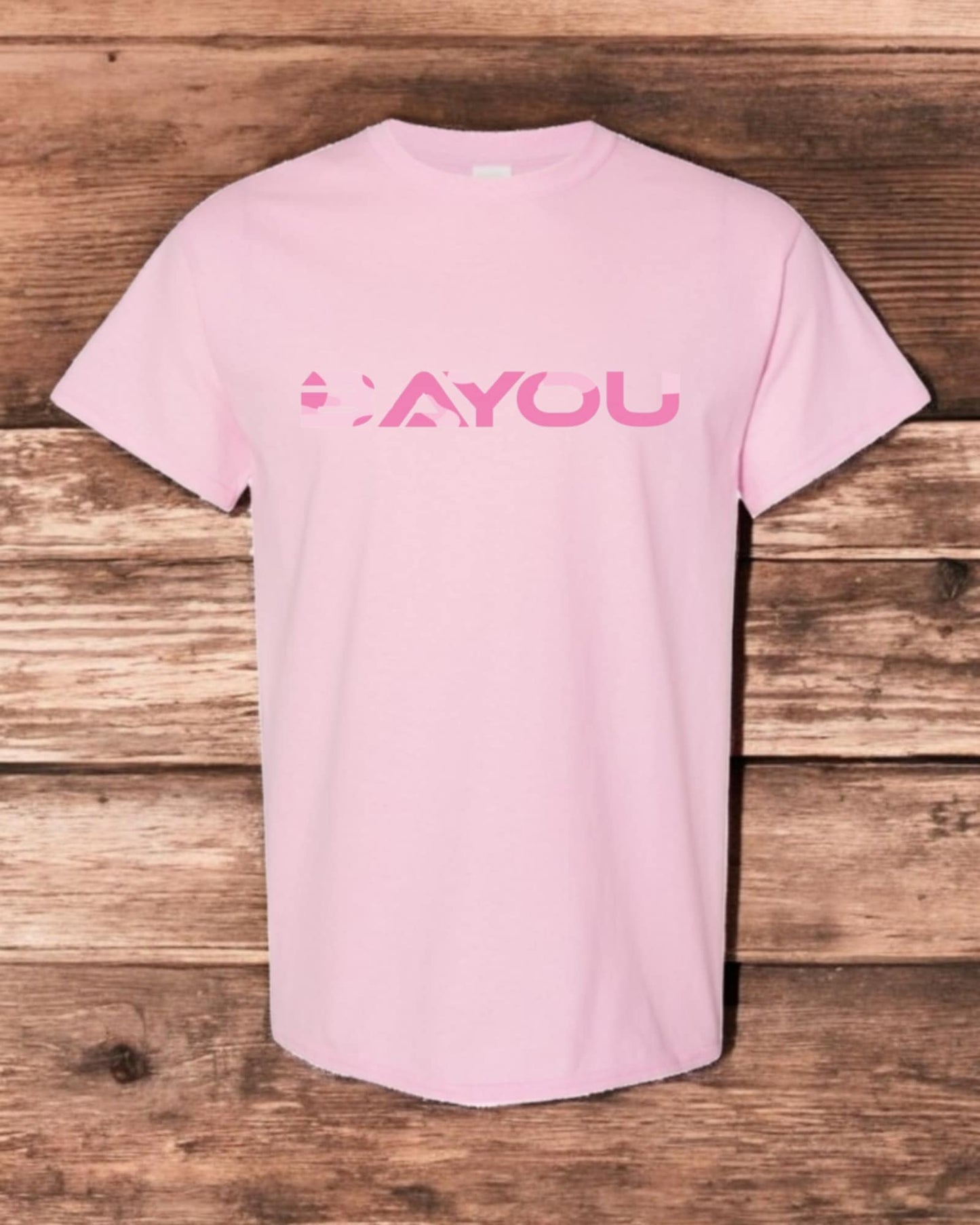 t shirt  Bayou (logo armé rose)