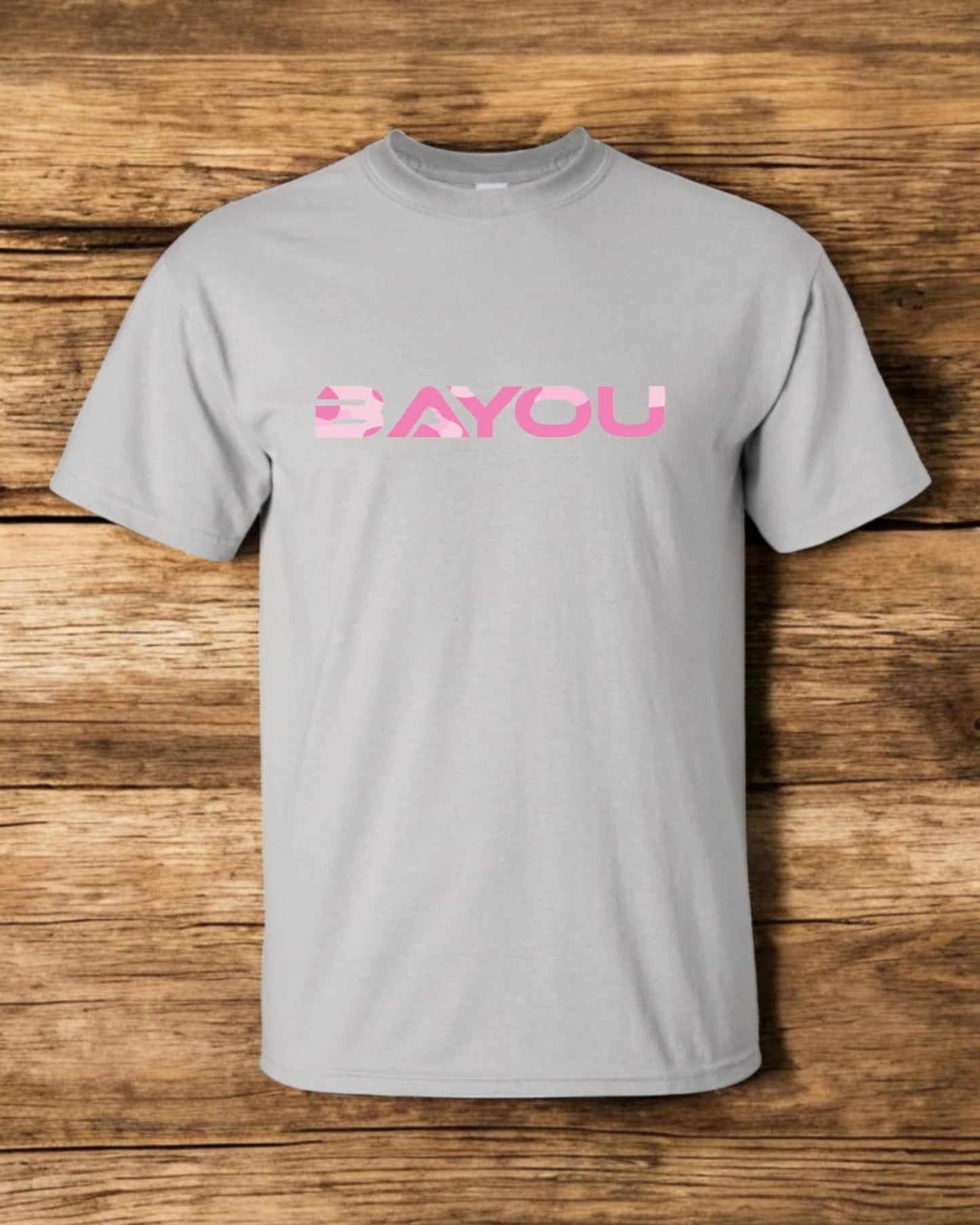t shirt  Bayou (logo armé rose)