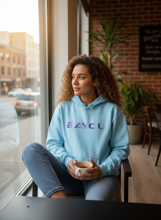Hoodie Bleu Poudre