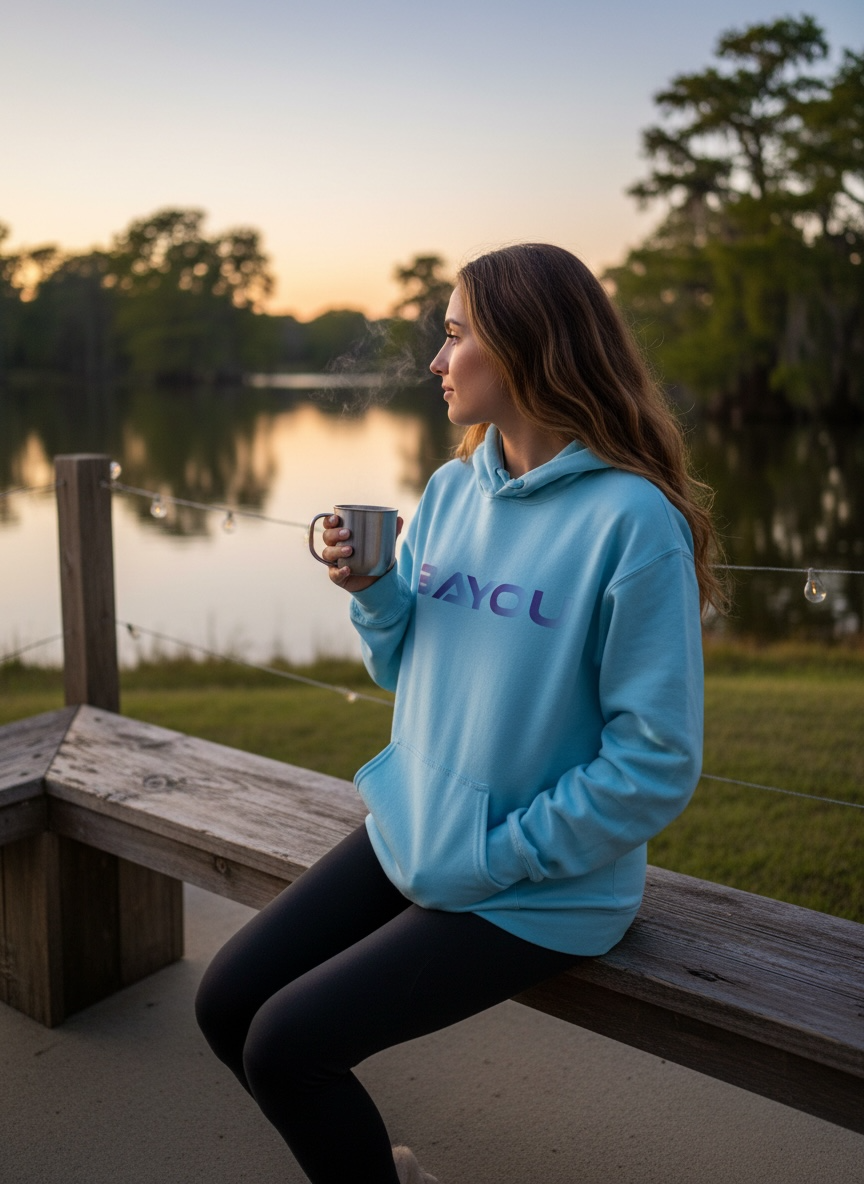 Hoodie Bleu Poudre