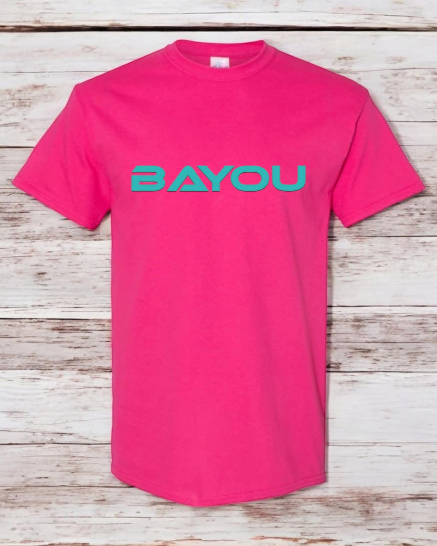 t shirt Bayou (logo) turquoise