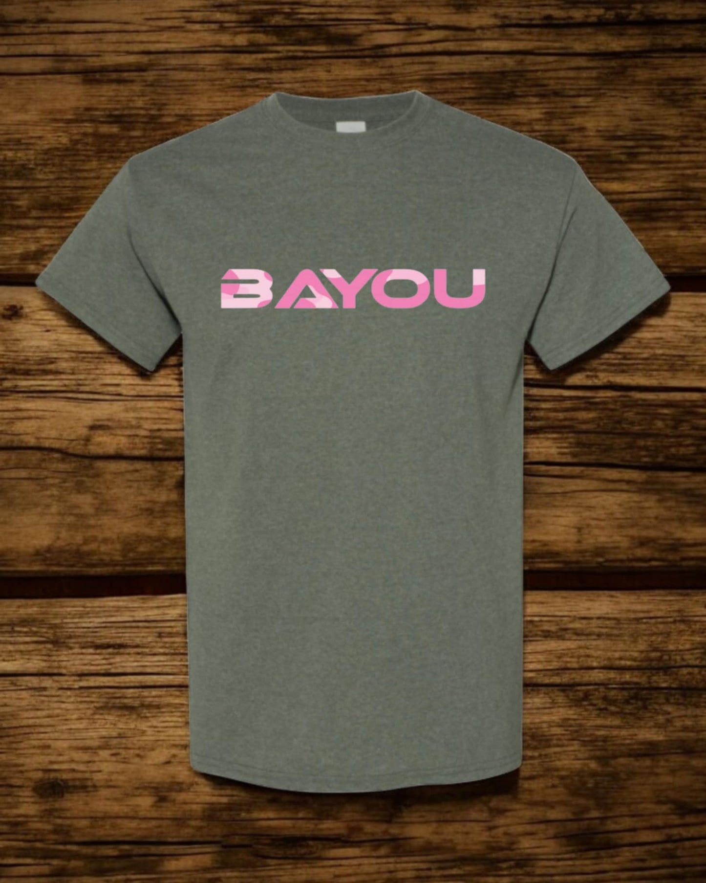 t shirt  Bayou (logo armé rose)