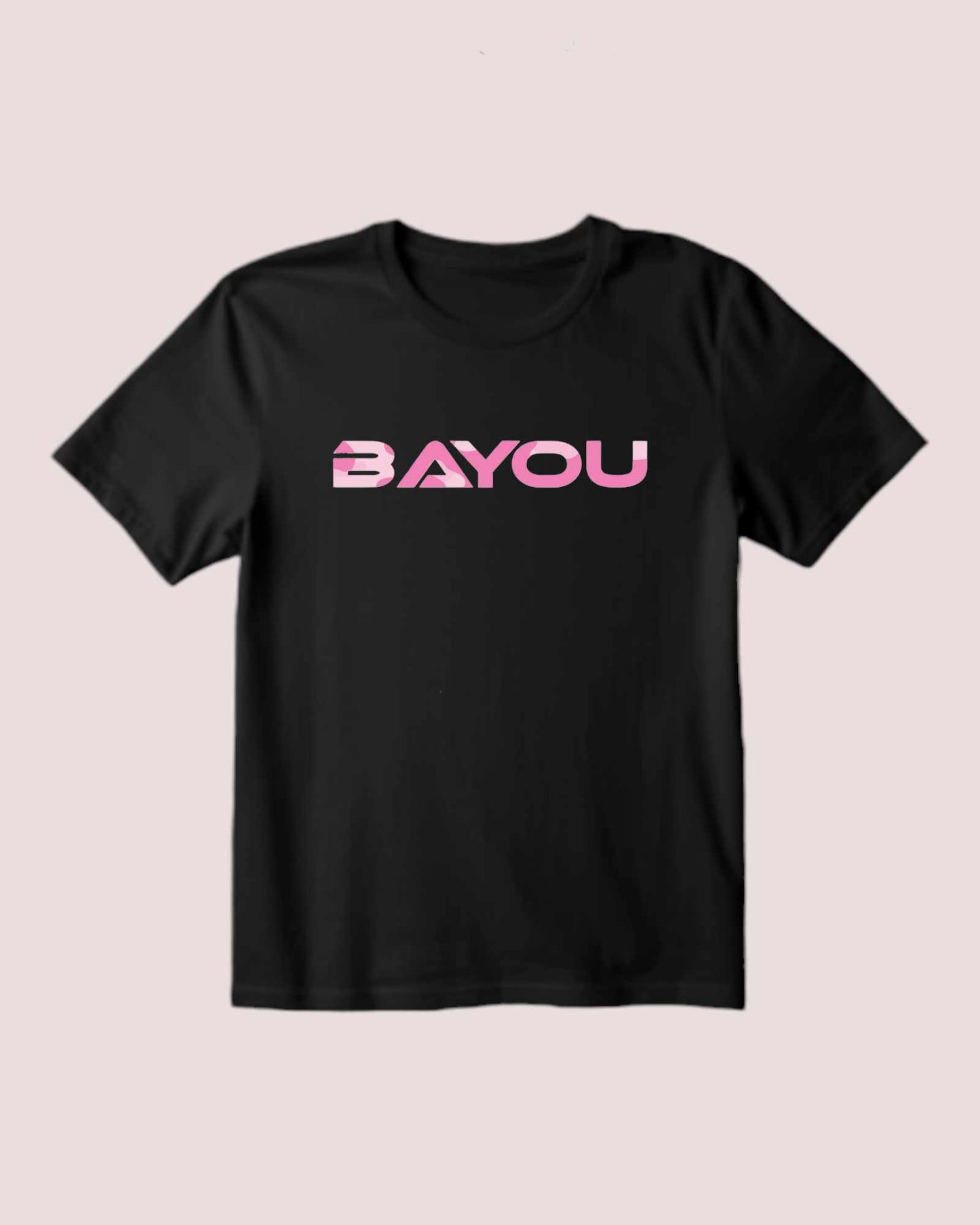 t shirt  Bayou (logo armé rose)